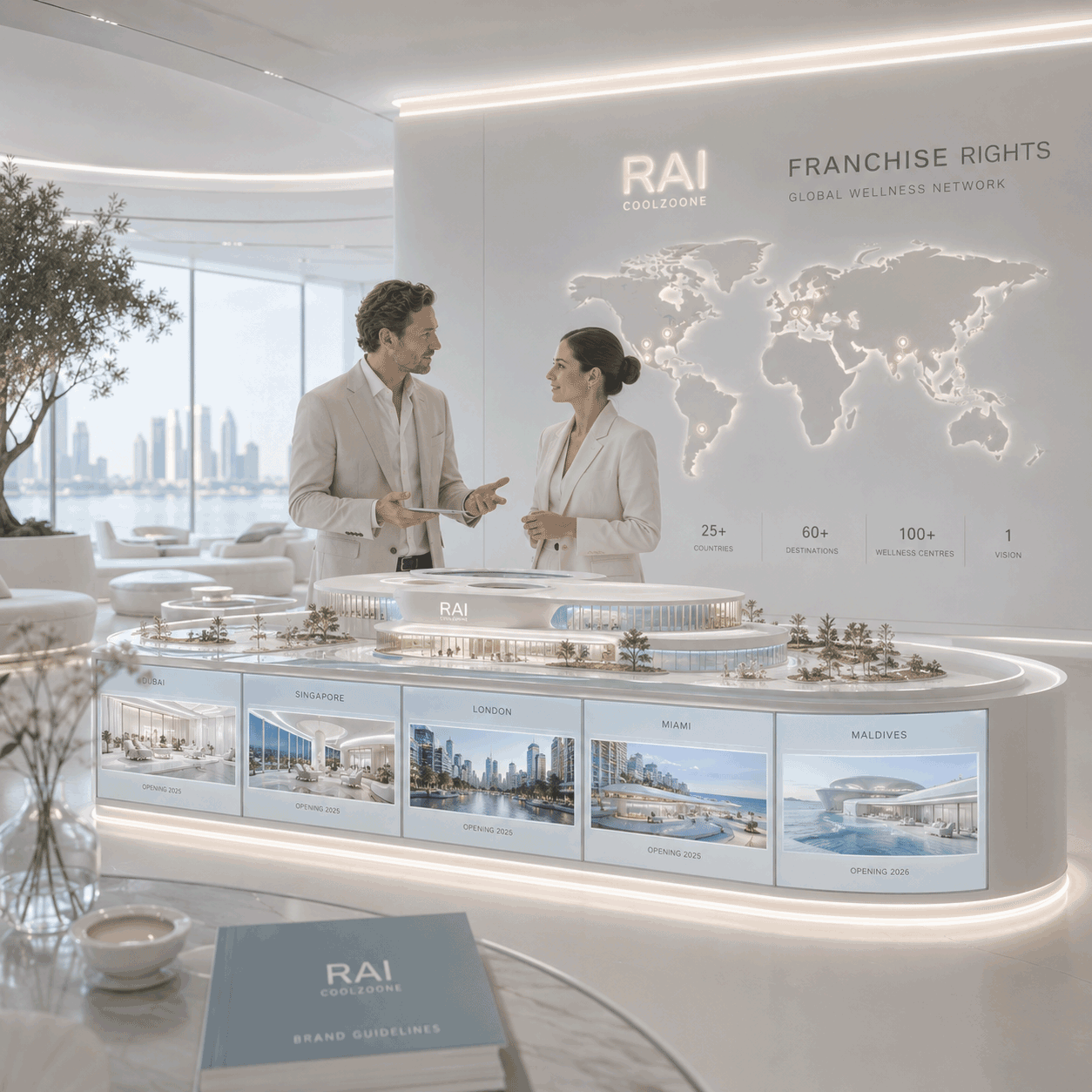 Brand franchise rights investment concept