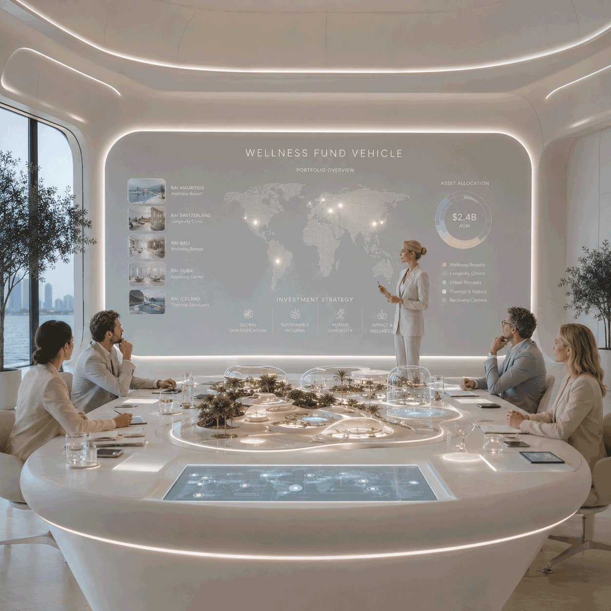 Wellness fund vehicle investment concept